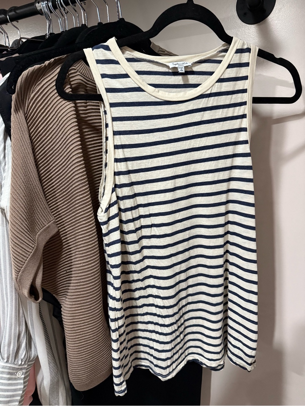 Splendid Navy & Cream Striped Tank